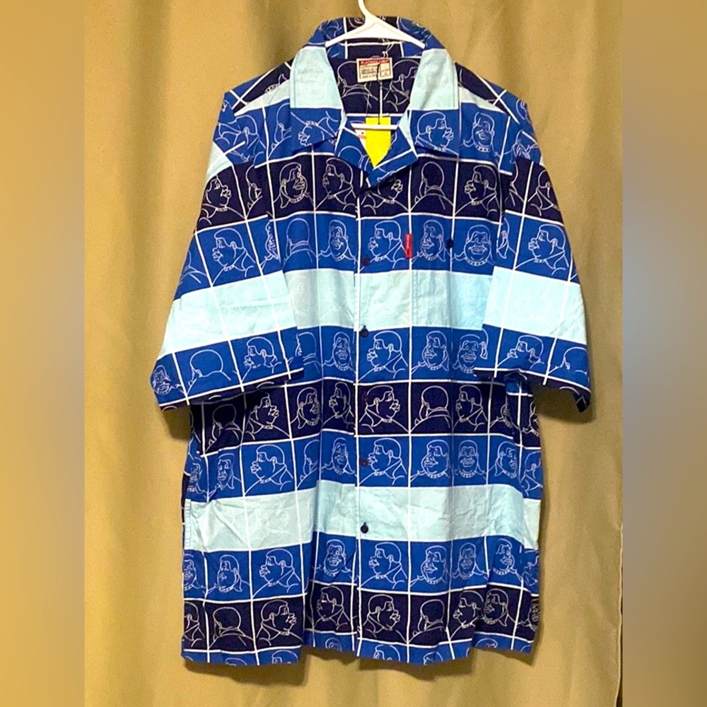 Vintage Y2K Platinum Fubu Fat Albert Cartoon Graphic S/S Shirt Men XL NWT